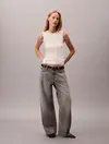 Calvin Klein LOW RISE BAGGY GREY DOVE Gri Kadın Jeans