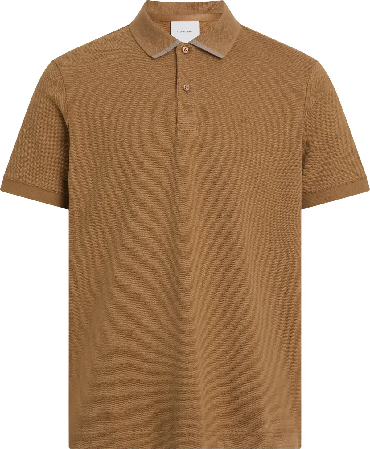 Calvin Klein BUBBLE STITCH POLO, GYM Kahverengi Erkek T-Shirt & Polo