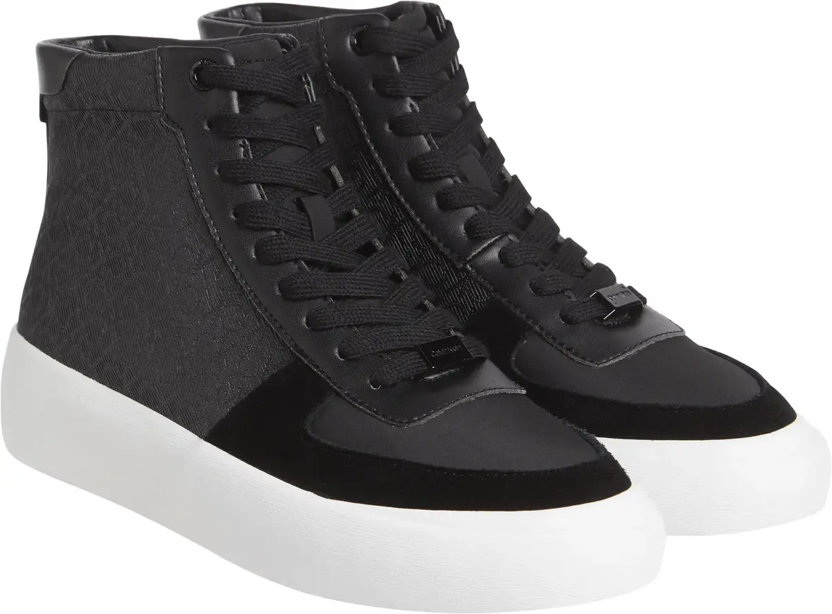 Calvin Klein VULC LACE UP HIGH TO, 0GR Siyah Kadın Spor Ayakkabı & Sneaker