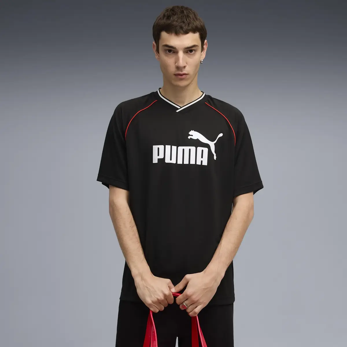 Puma ESS Football Jersey Siyah Erkek Forma