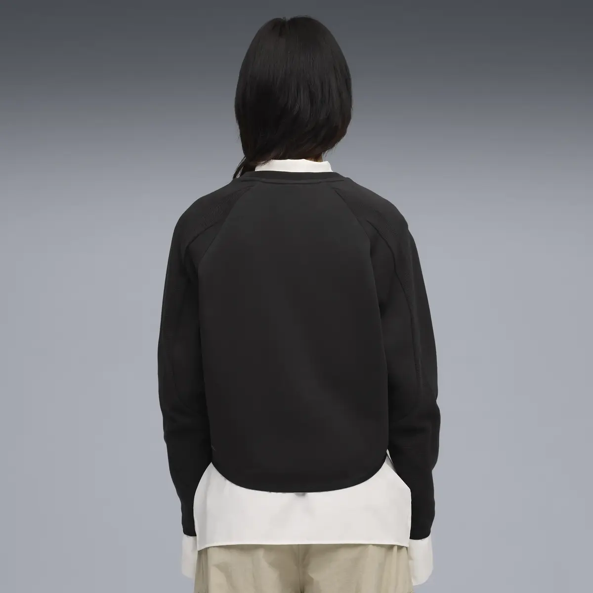 Puma EVOSTRIPE Comfort Short Crew Siyah Kadın Sweatshirt