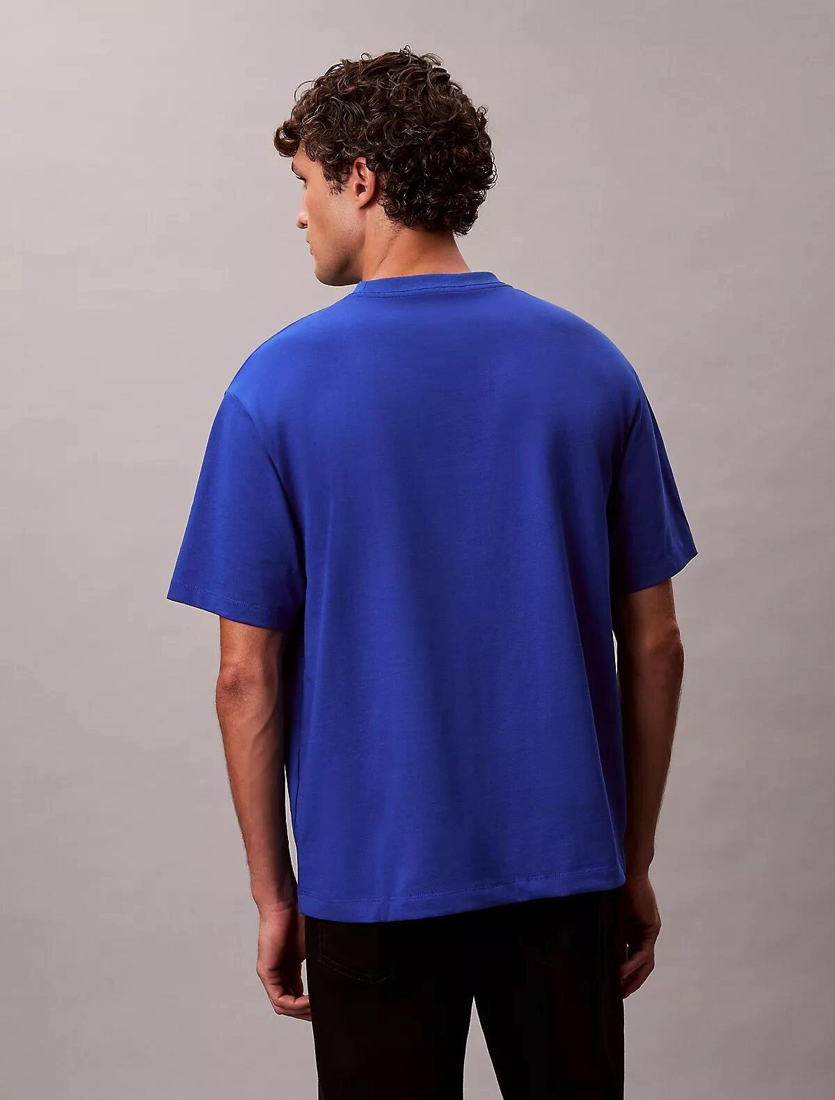 Calvin Klein SS 16S TC CALVIN Mavi Erkek Tişört