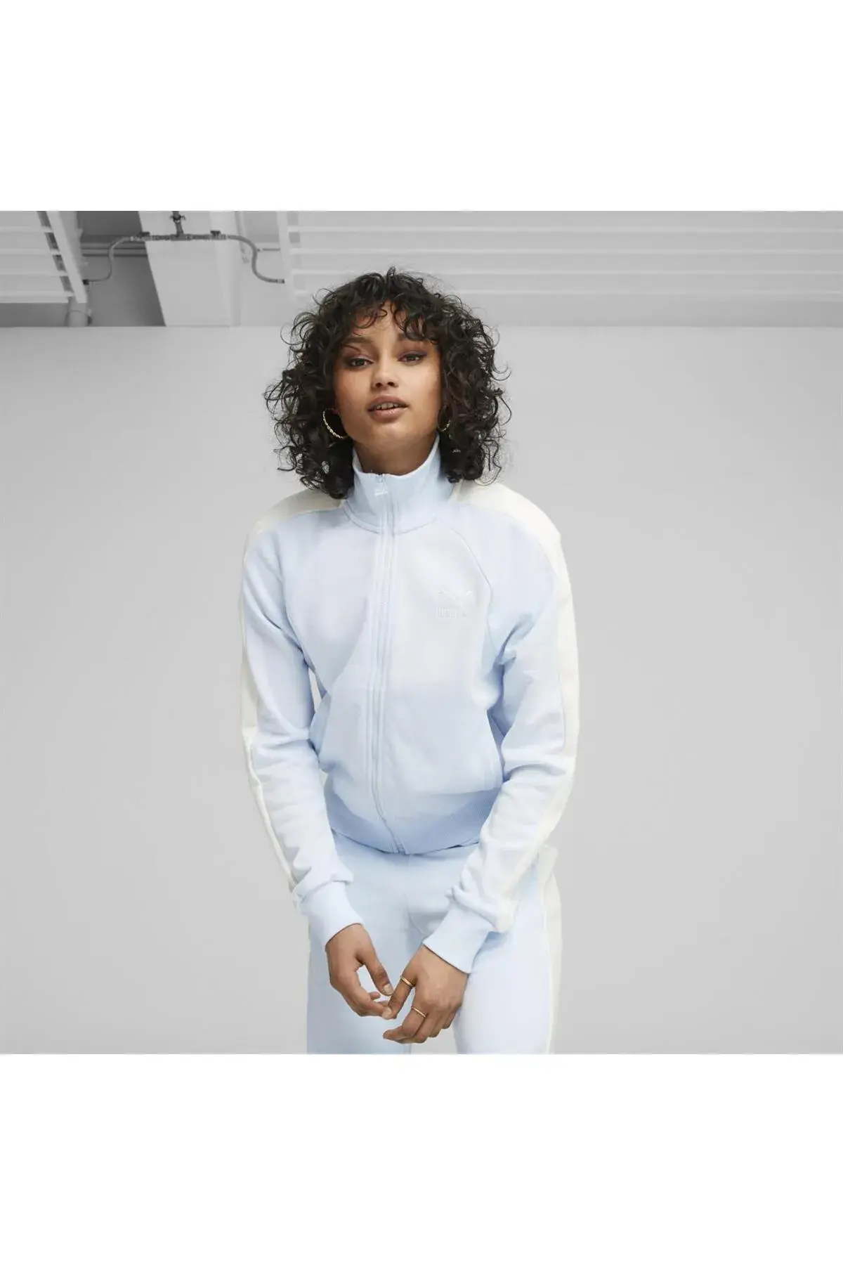 Puma Iconic T7 Track Jacket TR (s) Buz Mavisi Kadın Fermuarlı Sweatshirt