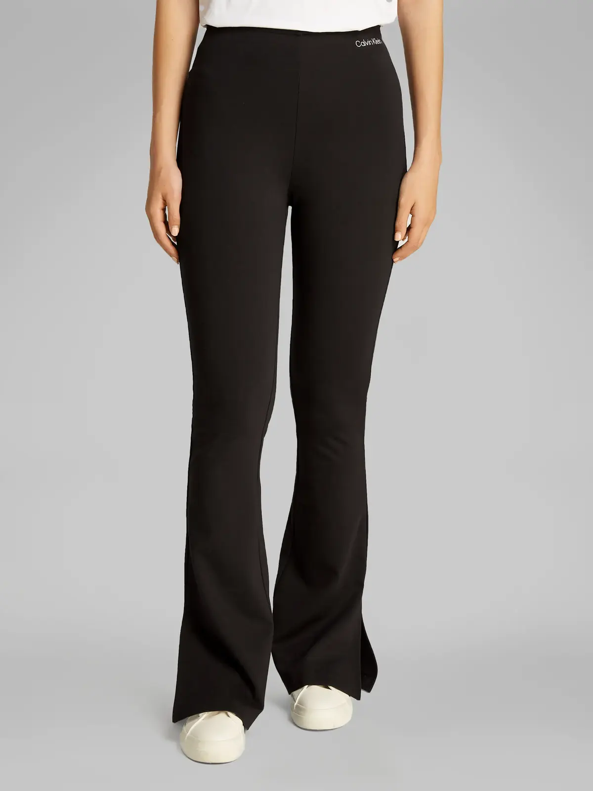 Calvin Klein MILANO LOGO ELASTIC, BEH Siyah Kadın Tayt