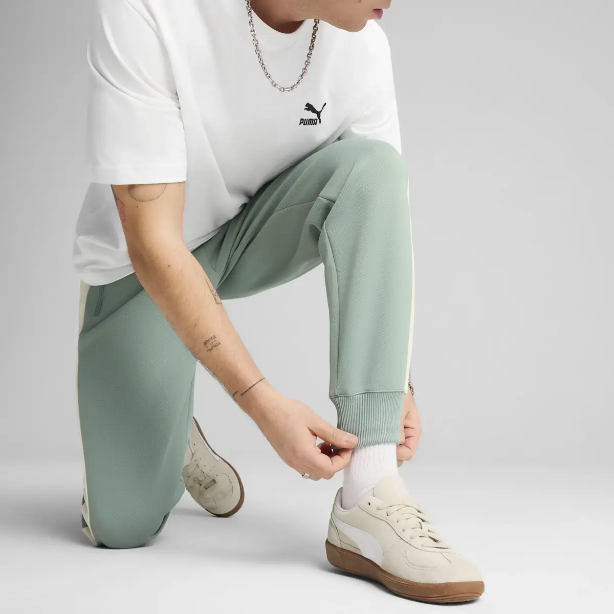 PUMA T7 ALWAYS ON Track Pants Yeşil Erkek Eşofman Altı