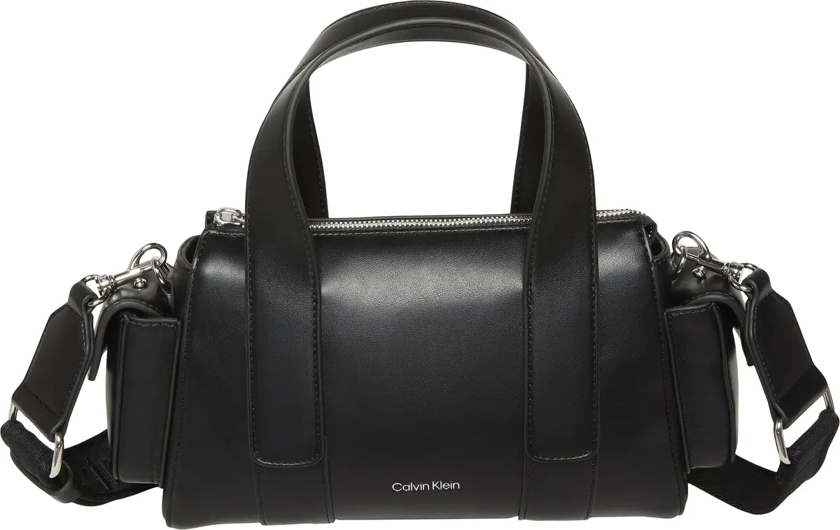 Calvin Klein WEBBING STRAP POCKET BAG Kadın Siyah El Çanta
