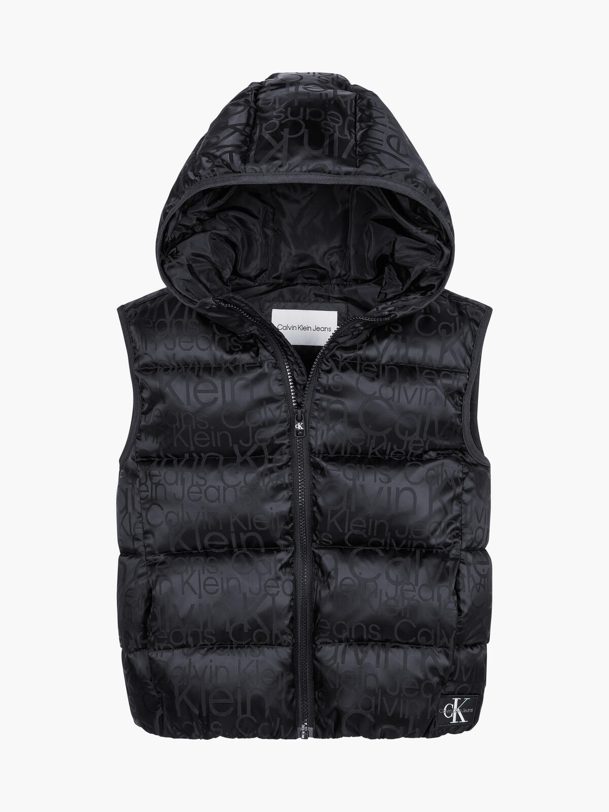 Calvin Klein DEBOSSED LOGO AOP PA Erkek Siyah Yelek