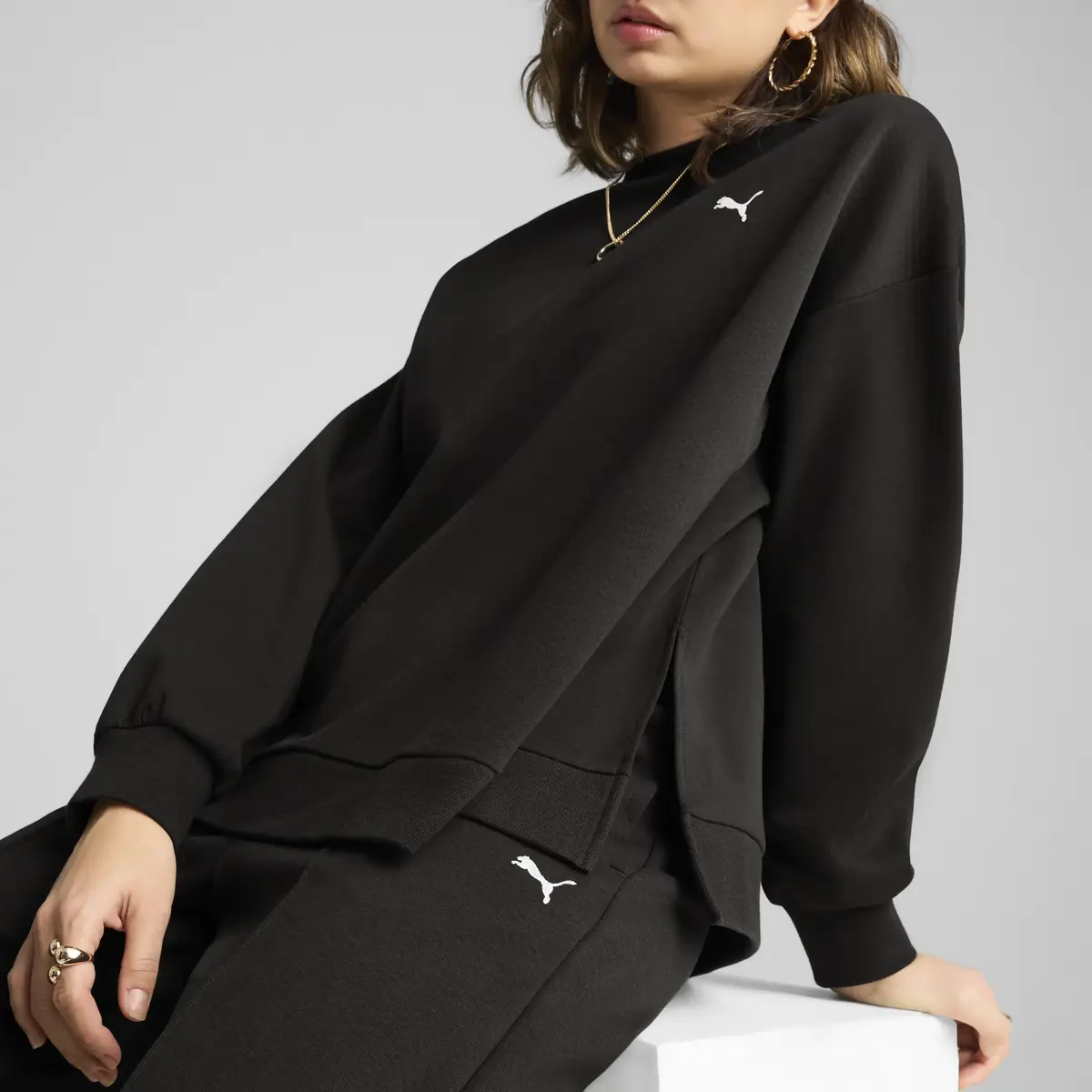 PUMA WARDROBE ESS Pintuck Pants Kadın Siyah Eşofman Alt