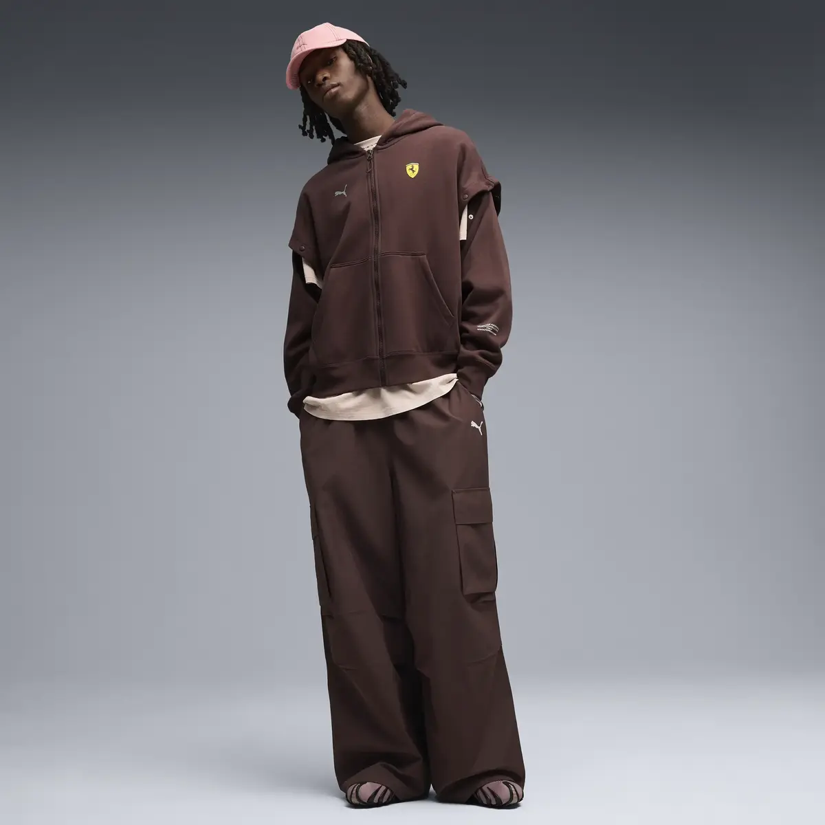 PUMA Ferrari Premium O HD Swt JKT Kahverengi Erkek Sweatshirt