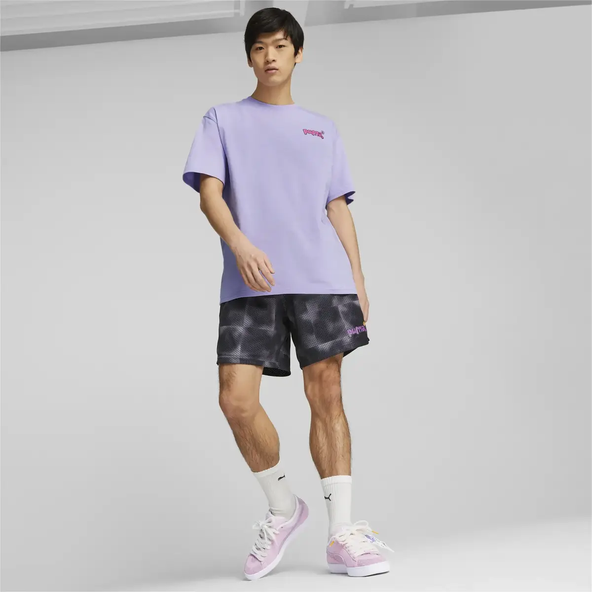 PUMA X 8ENJAMIN Graphic Tee Mor Erkek T-Shirt