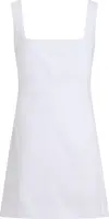 Calvin Klein SOFT LINEN A-LINE DR, YAA Beyaz Kadın Elbise-Etek