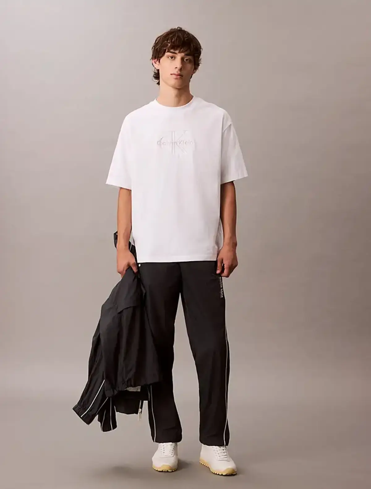 Calvin Klein RELAXED CRINKLE NYLON TRACK PANT Antrasit Erkek Pantolon