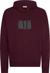Calvin Klein TEXTURED LOGO BOX CO Erkek Bordo Hoodie
