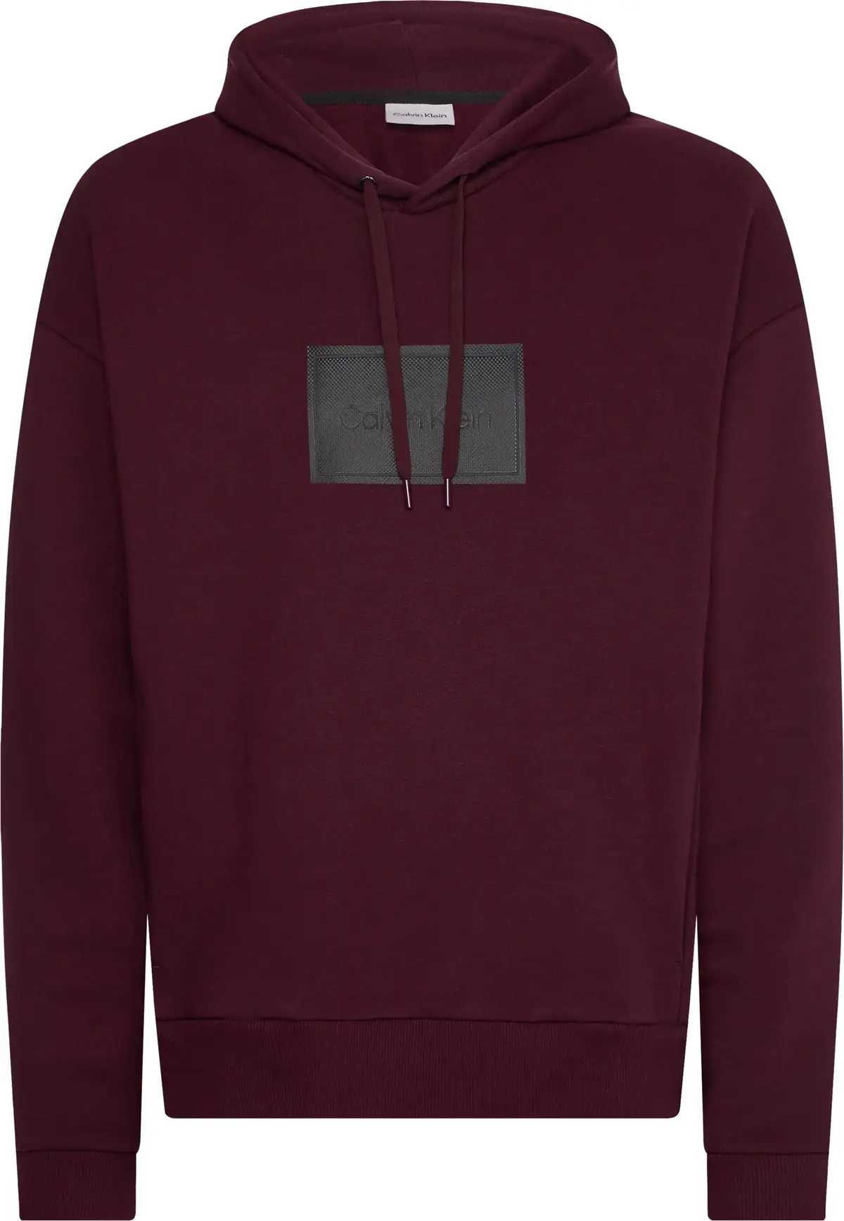 Calvin Klein TEXTURED LOGO BOX CO Erkek Bordo Hoodie