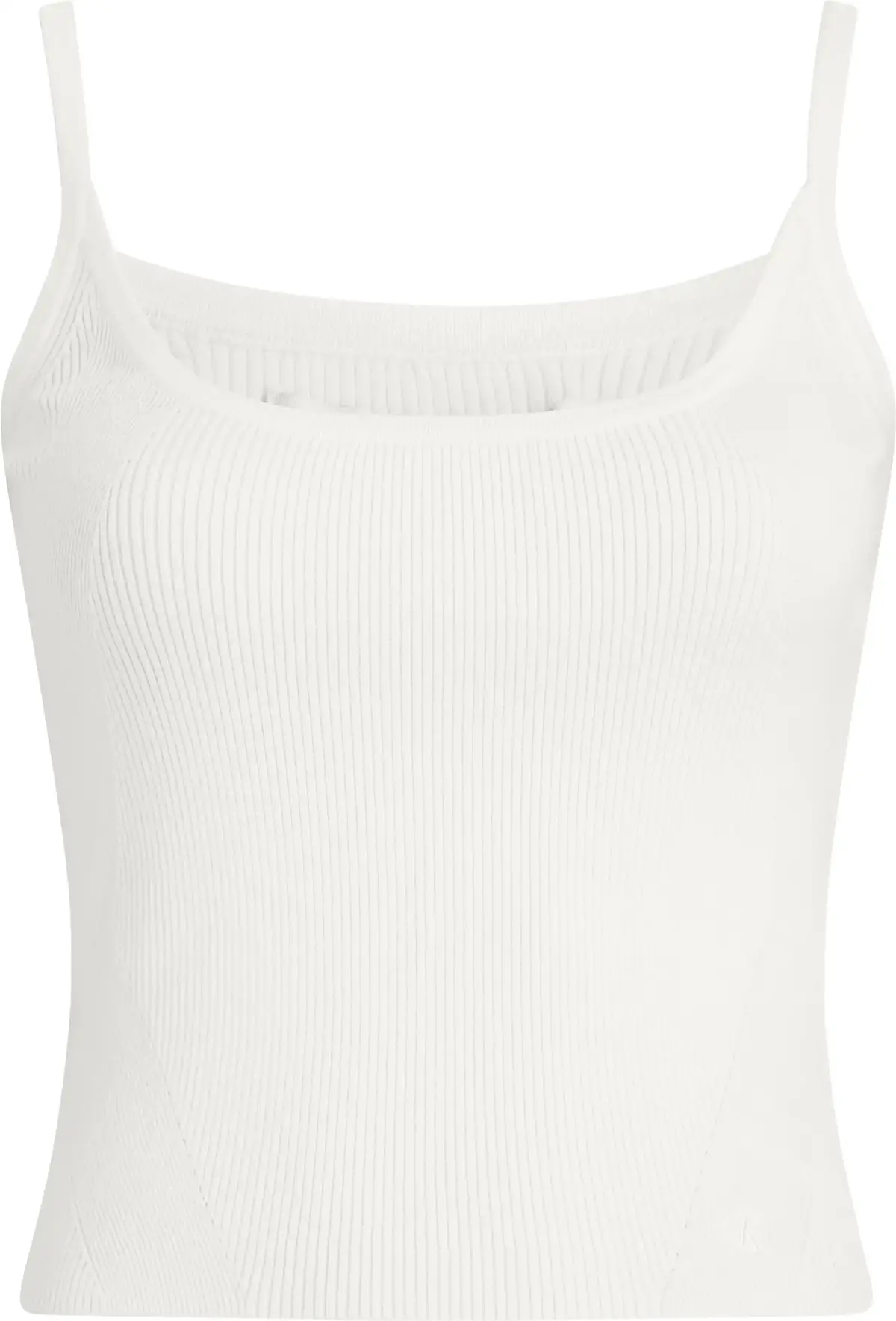 Calvin Klein BUTTON DETAIL SWEATE Kadın Beyaz T-Shirt