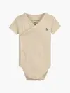 Calvin Klein RIB WRAP SS BODY Bebek Krem Zıbın