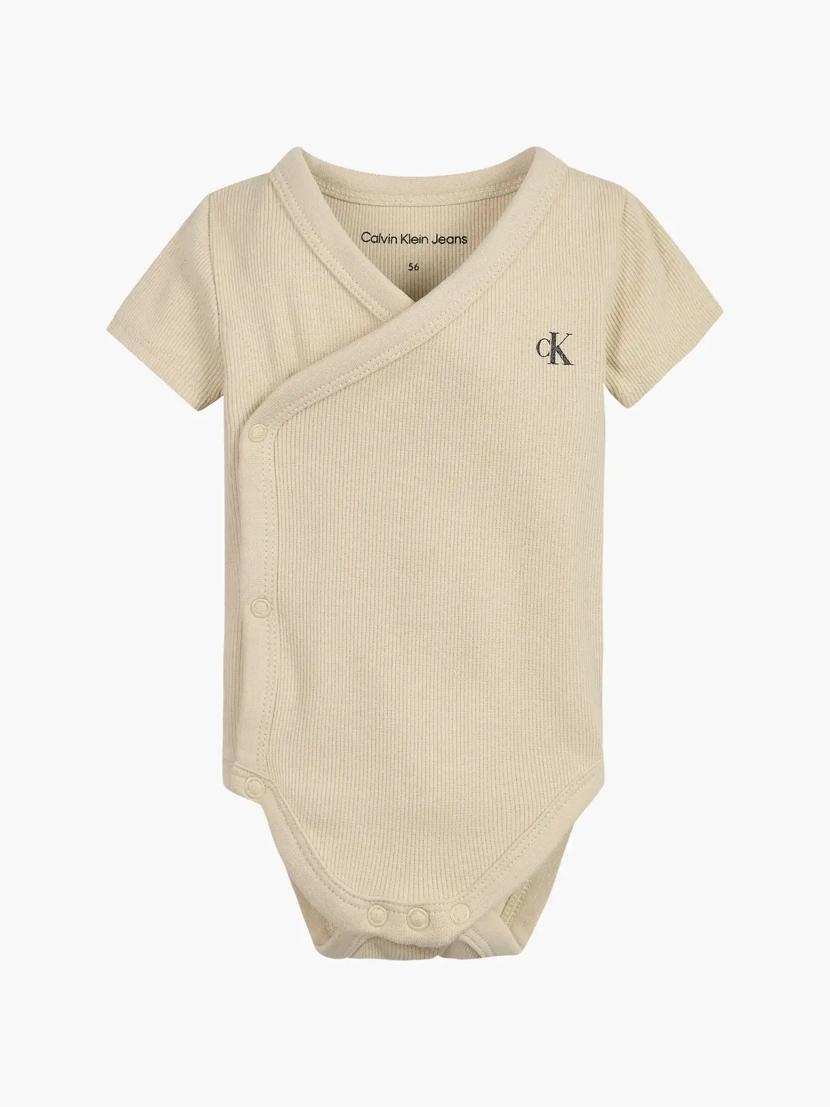 Calvin Klein RIB WRAP SS BODY Bebek Krem Zıbın