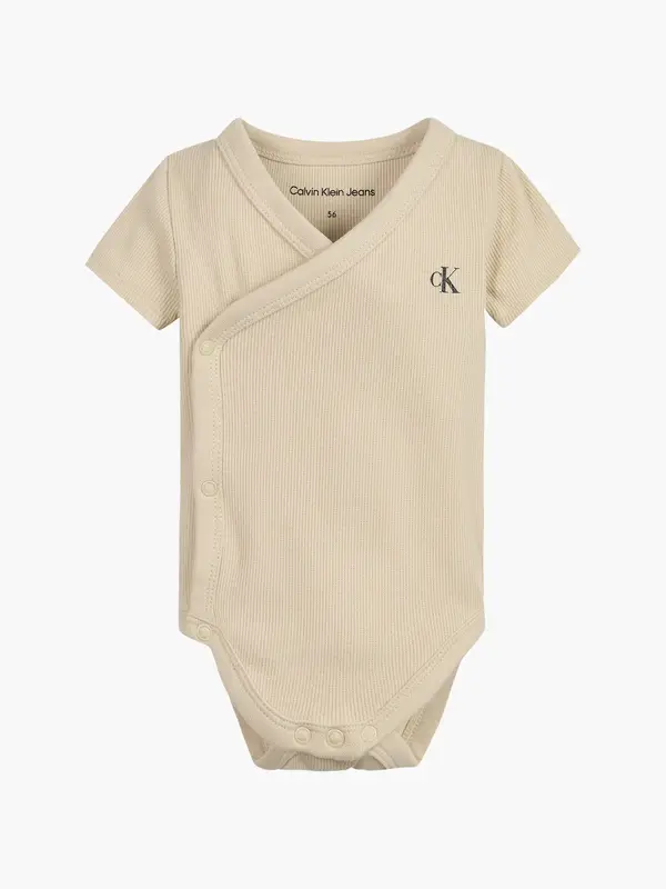 Calvin Klein RIB WRAP SS BODY Bebek Krem Zıbın Calvin Klein RIB WRAP SS BODY Bebek Krem Zıbın
