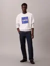 Calvin Klein LS PREMIUM FLEECE CA, V7L Beyaz Erkek Sweatshirt