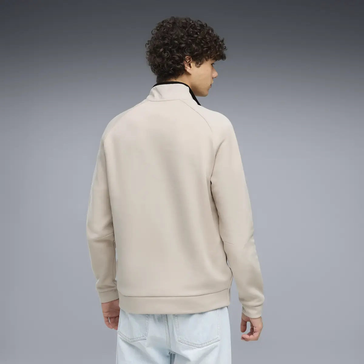 PUMA PUMATECH Half Zip Krem Erkek Sweatshirt