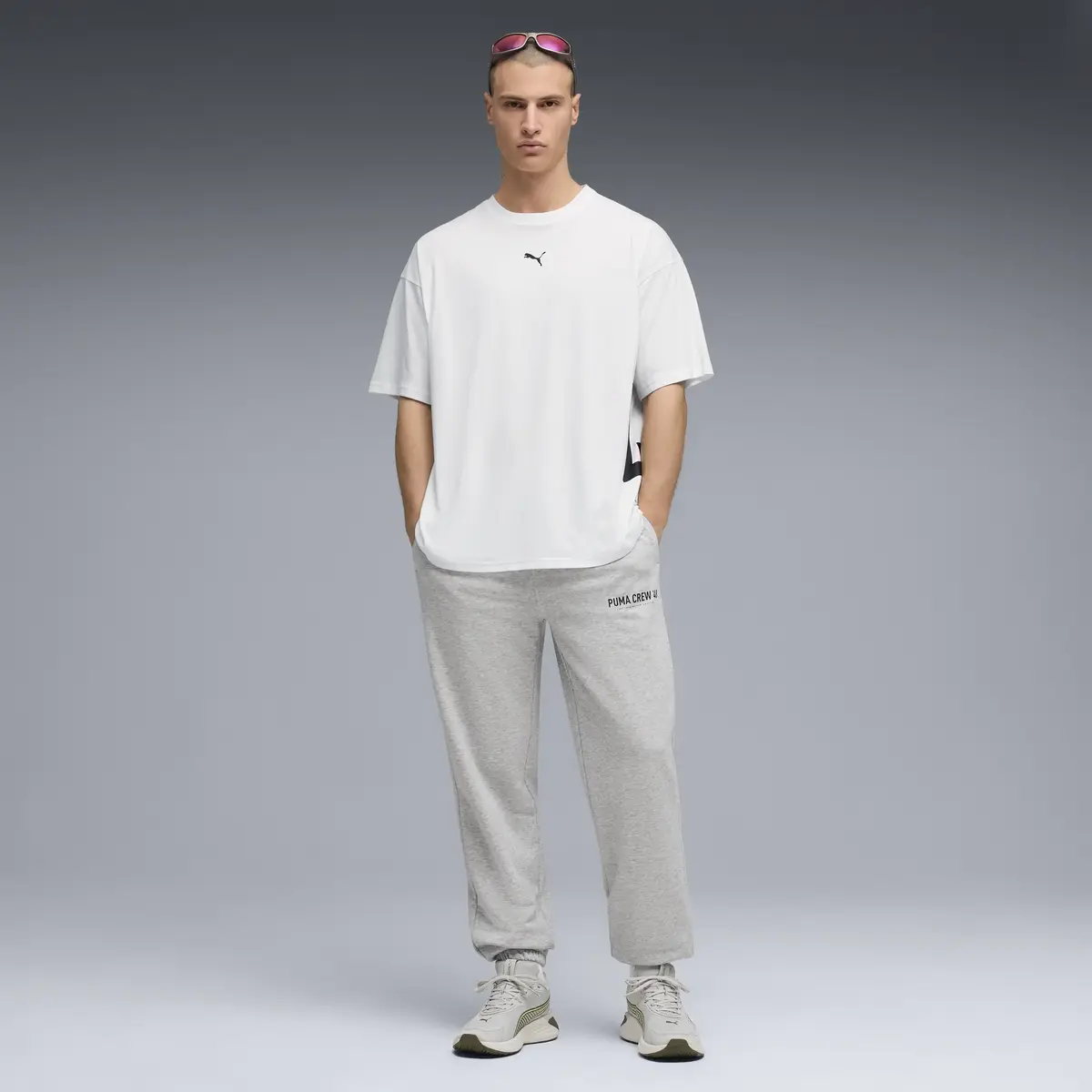 Puma M GRAPHIC OVERSIZED TEE Beyaz Erkek T-Shirt