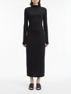 Calvin Klein GATHERED WAIST LYOCE Kadın Siyah Elbise