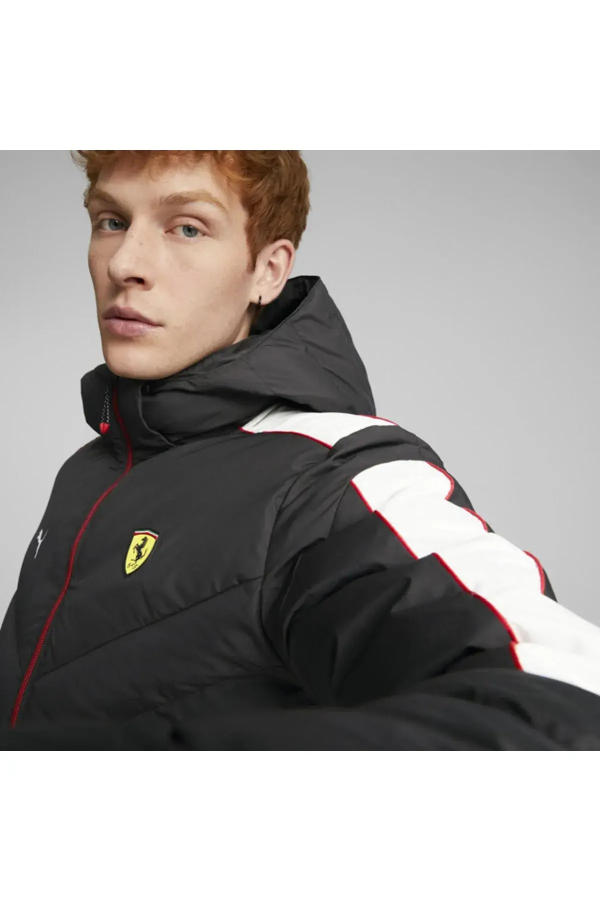 Puma Ferrari Race Mt7 Ecolite Down Jacket Siyah Erkek Şişme Mont