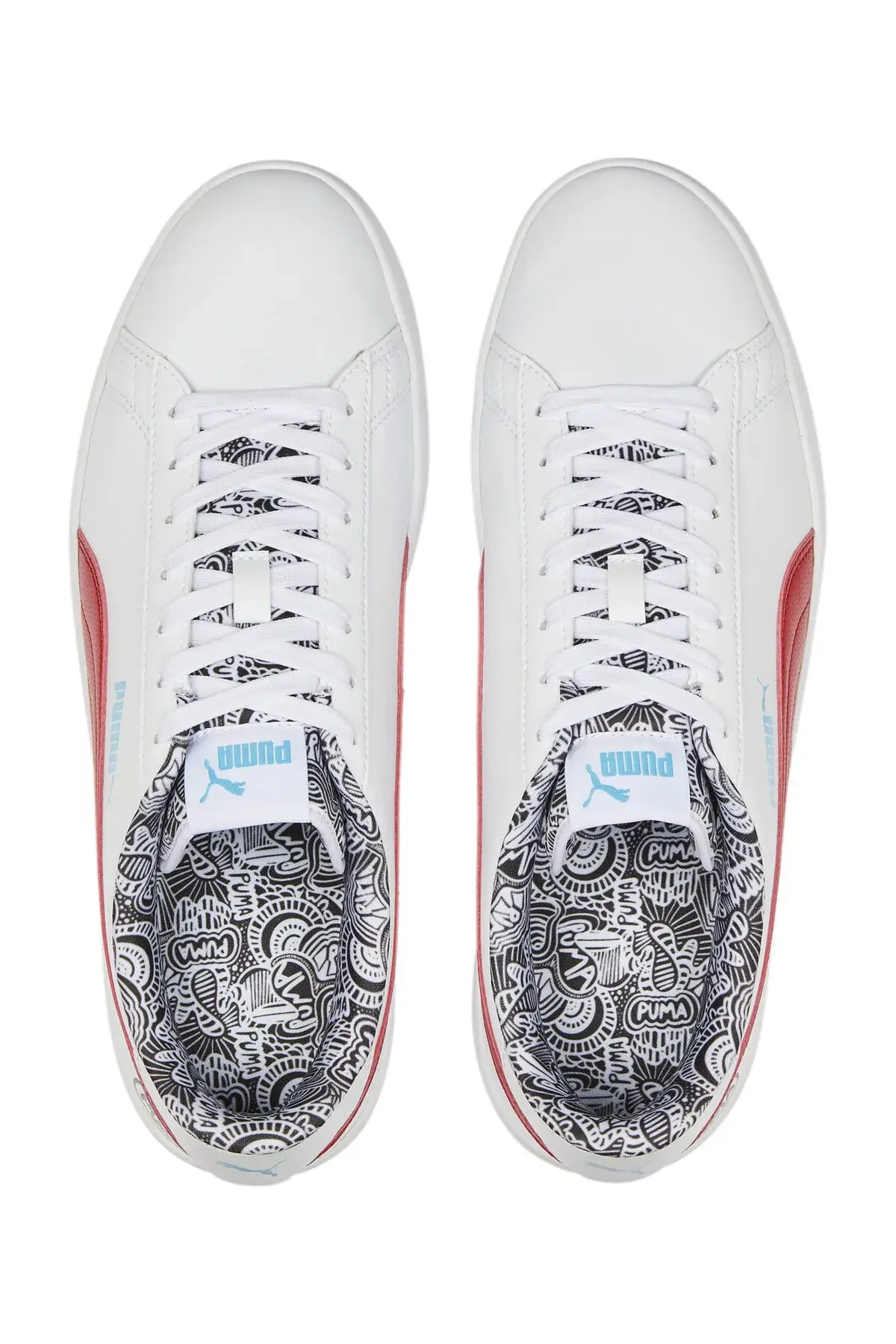 Puma Smash V2 Me Happy Beyaz Kadın Günlük Spor Ayakkabı