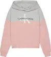 Calvin Klein COLOUR BLOCK MONOGRA Kadın Pembe Hoodie