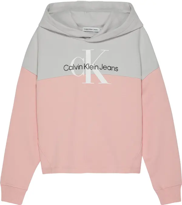 Calvin Klein COLOUR BLOCK MONOGRA Kadın Pembe Hoodie