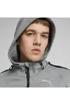 Puma Evostripe Full-Zip Hoodie Gri Erkek Fermuarlı Hoodie