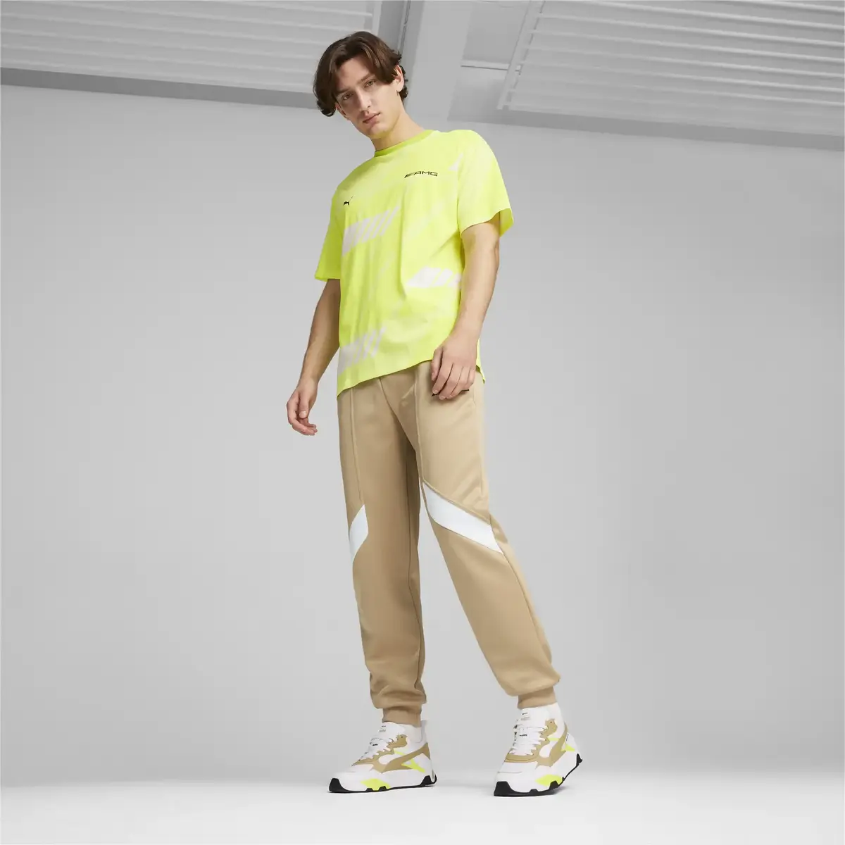 Puma AMG Statement AOP Tee Sarı Erkek Tişört