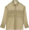 Calvin Klein SHEER CHIFFON SHIRT Kadın Gri Gömlek