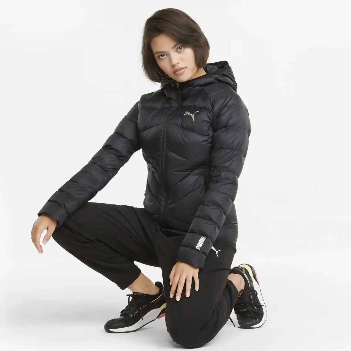 Puma PWRWarm packLITE DOWN JACKET Siyah Kadın Mont