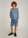Calvin Klein MONO MINI BADGE REG Mavi Çocuk Sweatshirt