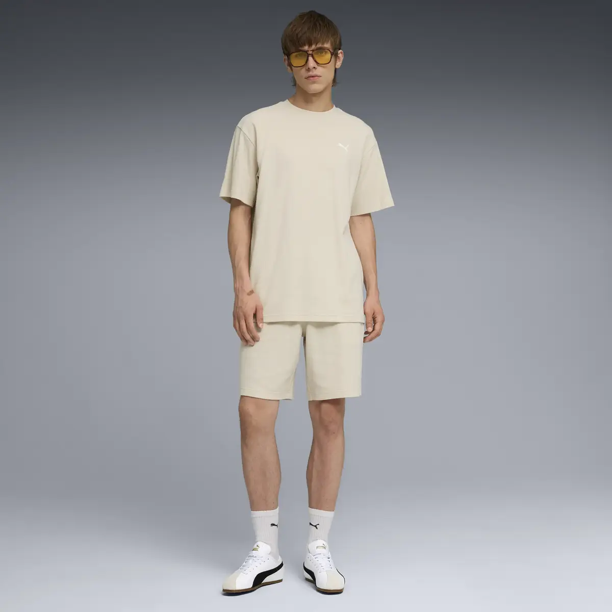 Puma ESS ELEVATED Relaxed Shorts Krem Erkek Şort