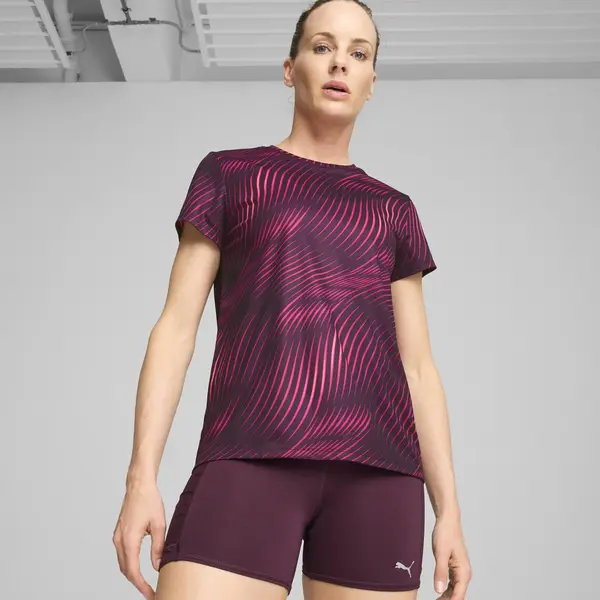 Puma RUN FAVORITE AOP TEE W Siyah Kadın T-Shirt