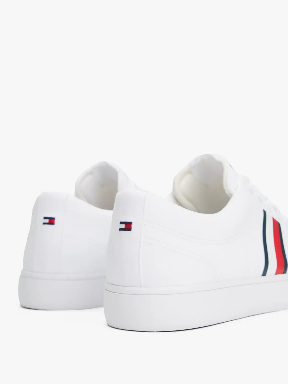 Tommy Hilfiger TH HI VULC LOW CORE, YBS Beyaz Erkek Spor Ayakkabı & Sneaker