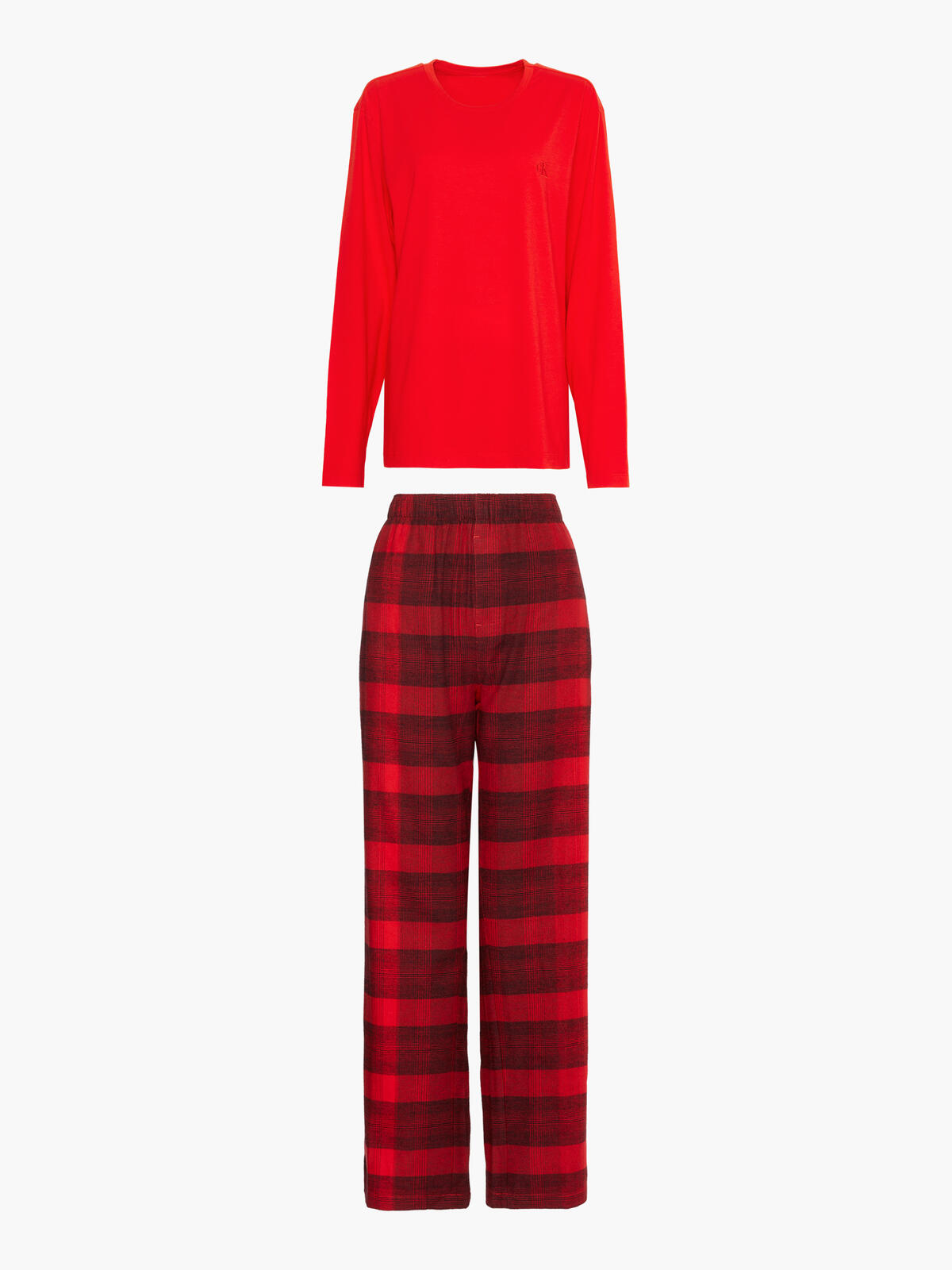 Calvin Klein L/S PANT SET Kadın Kırmızı Eşofman Takımı
