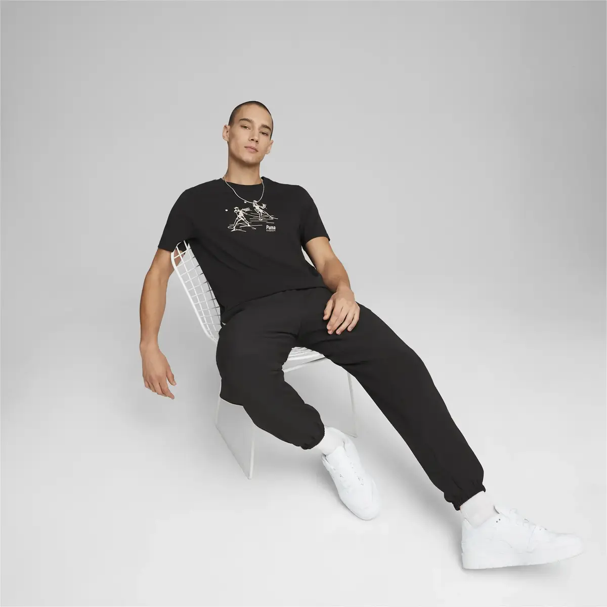 Puma TEAM Graphic Tee Siyah Erkek T-Shirt