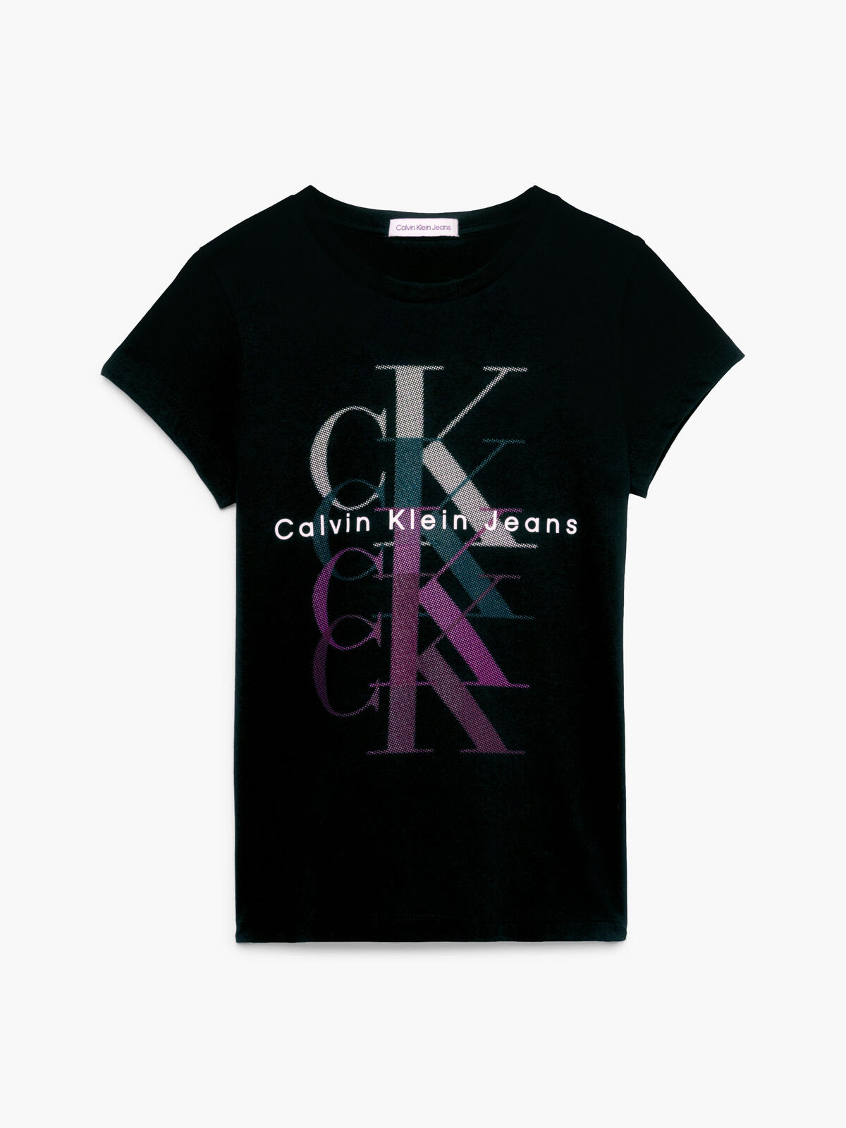 Calvin Klein MONOGRAM REPEAT SLIM Kadın Siyah T-Shirt