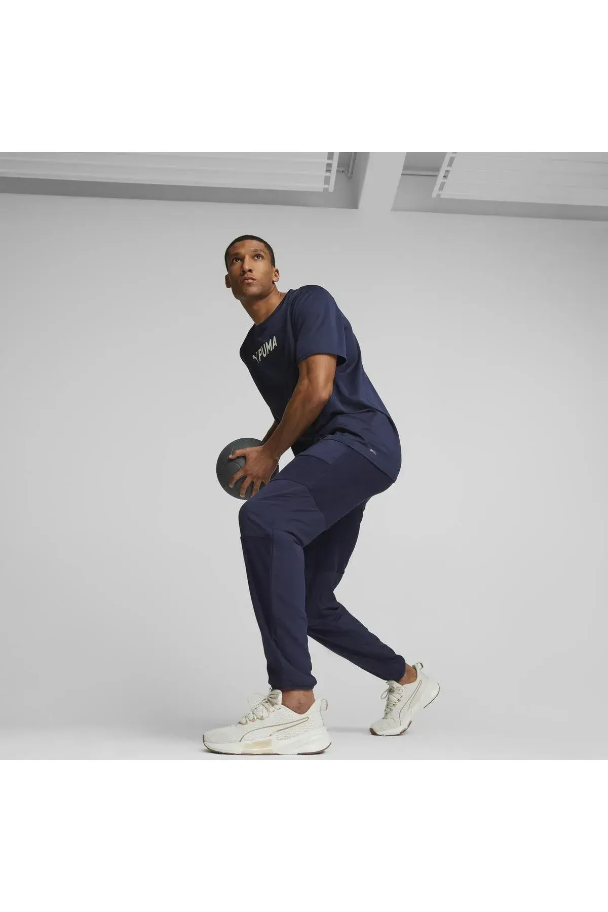 Puma Fit Hybrid Polar Fleece/Woven Pant Lacivert Erkek Eşofman Altı