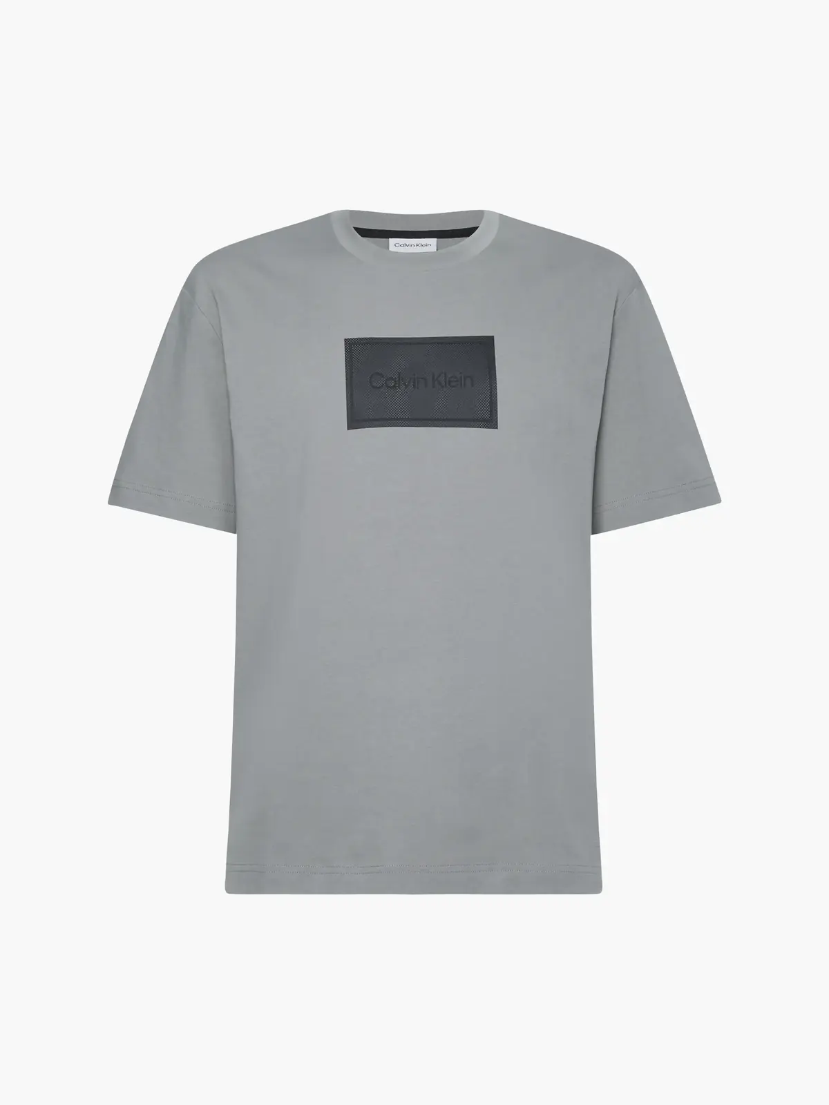 Calvin Klein TEXTURED LOGO BOX C Erkek Gri T-Shirt