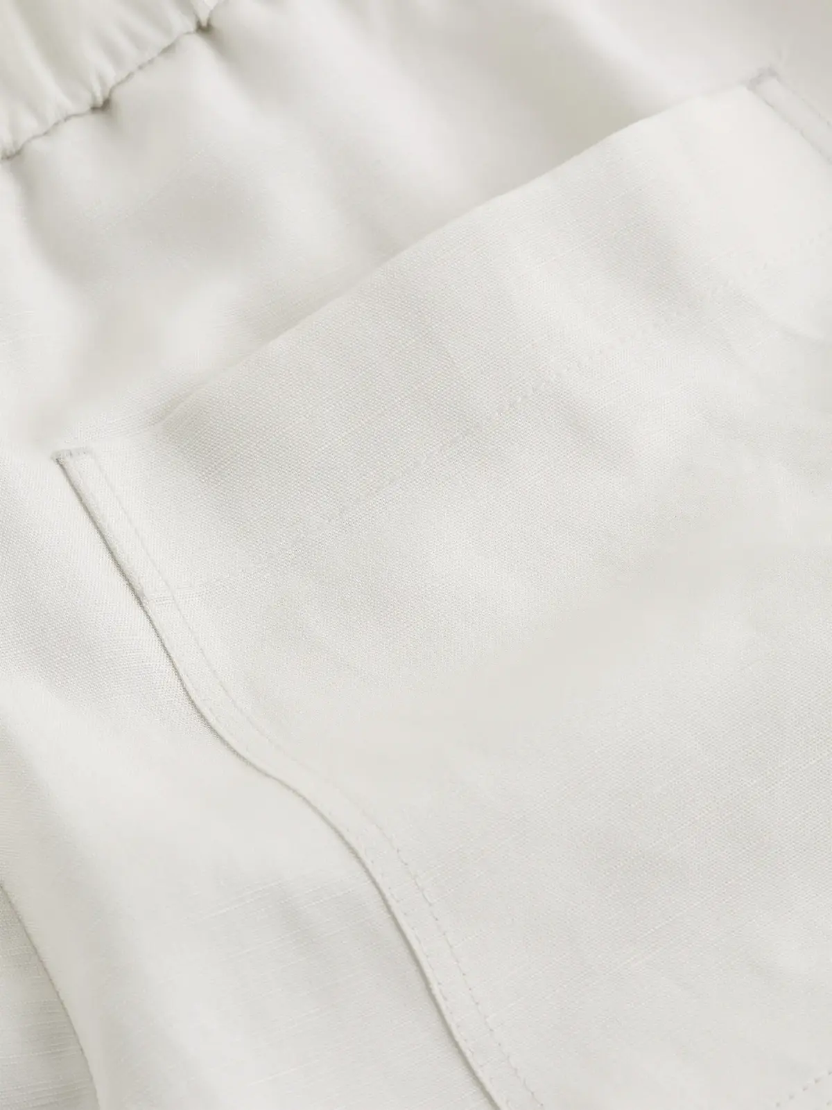 Calvin Klein LINEN BLEND SHORTS, ADA Beyaz Kadın Şort