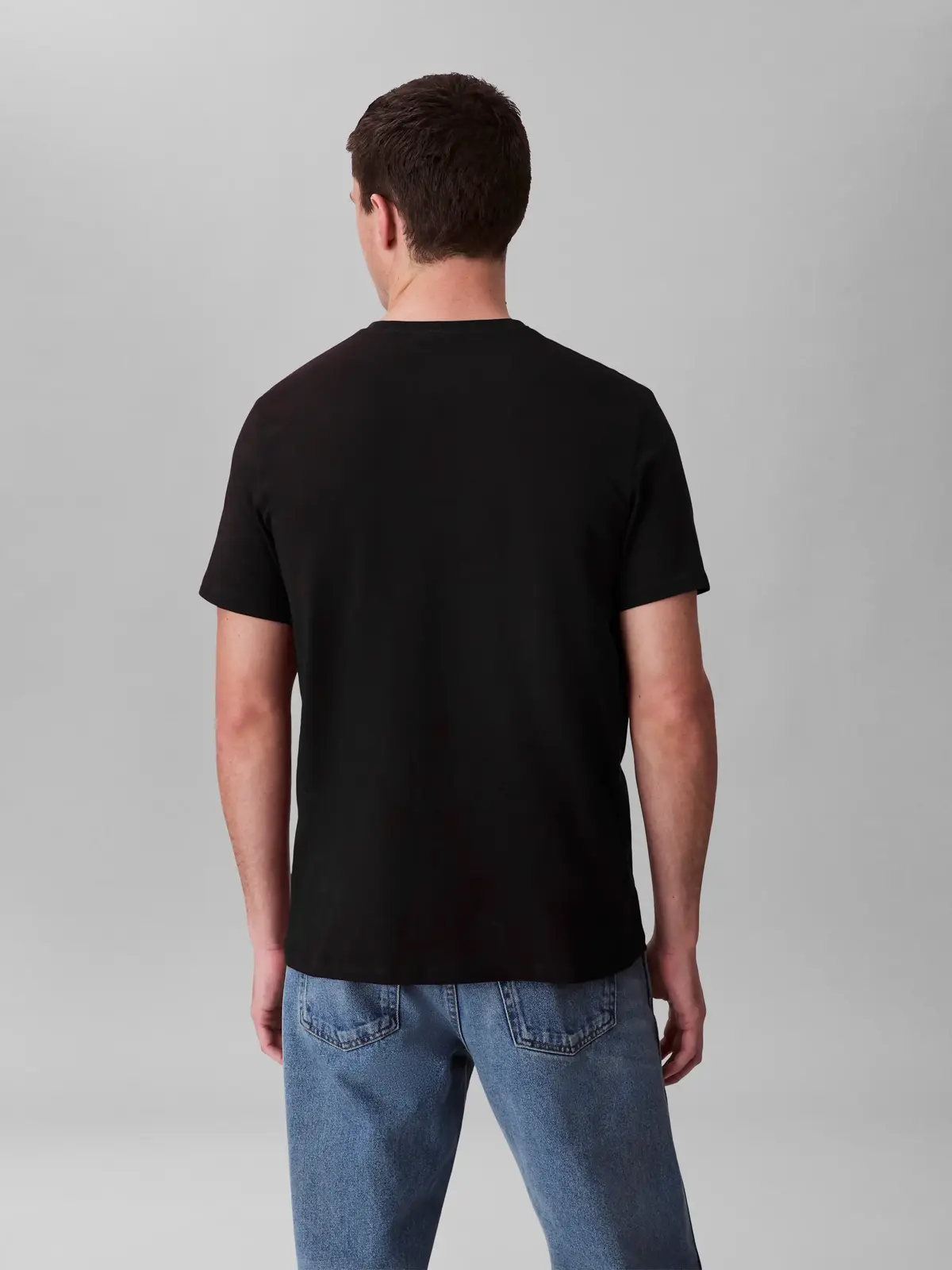 Calvin Klein SS SMOOTH CTTN SOLID, UB1 Siyah Erkek T-Shirt