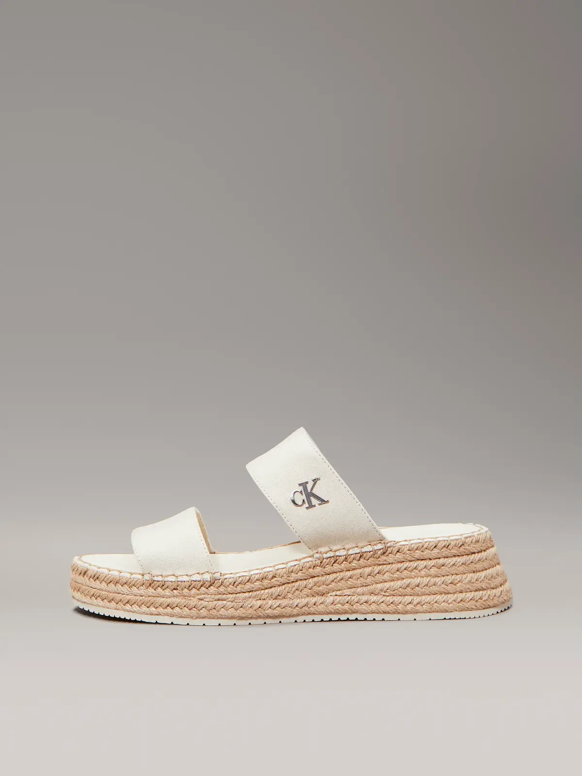 Calvin Klein SPORTY ROPE MG LTH W, AEO Krem Kadın Terlik