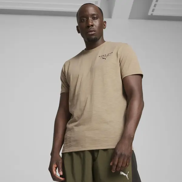 Puma Men s Puma Run Club Tee Açık Kahve Erkek T-Shirt