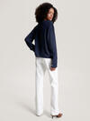 Tommy Hilfiger VISCOSE CREPE V-NECK Kadın Siyah Gömlek