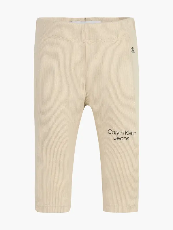 Calvin Klein STACK LOGO LEGGING Bebek Krem Tayt