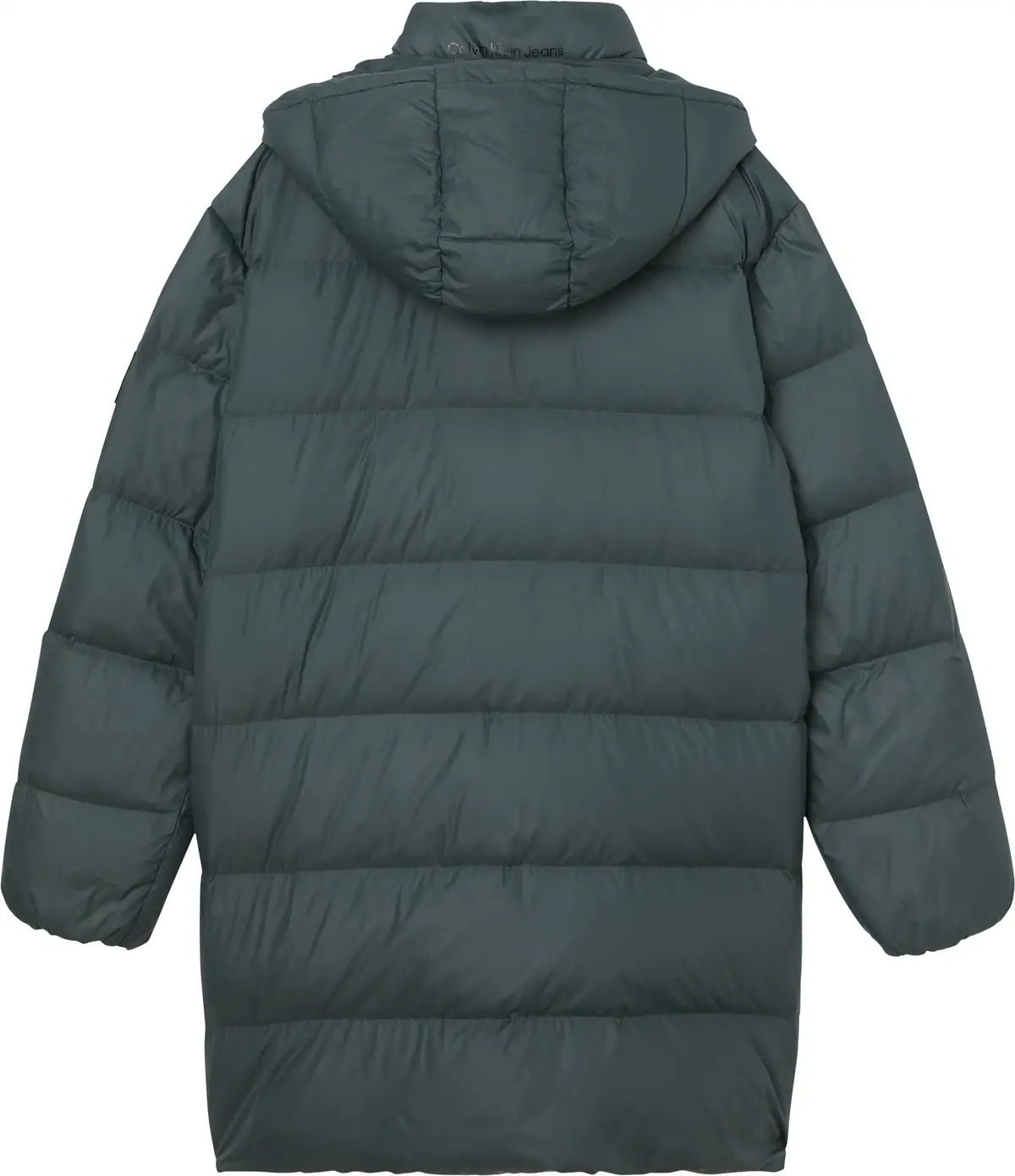 Calvin Klein ESS LONG HOODED DOWN Erkek Yeşil Şişme Mont
